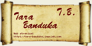 Tara Banduka vizit kartica